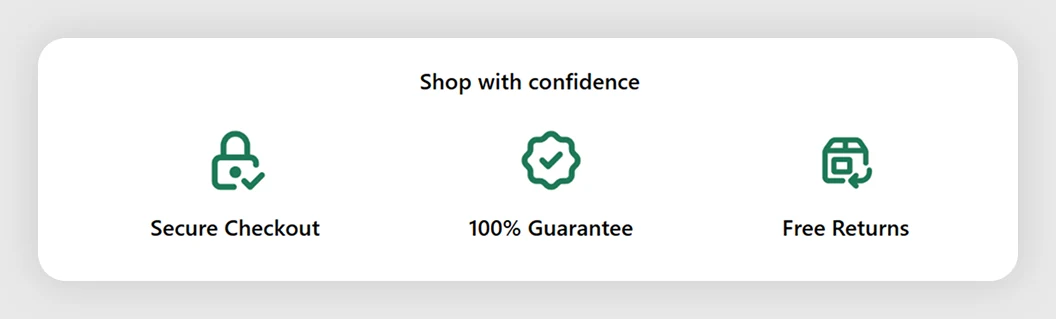 Secure Checkout Strip template preview in Shopify checkout