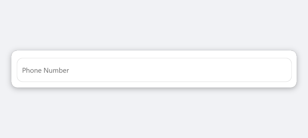 Phone Input block preview