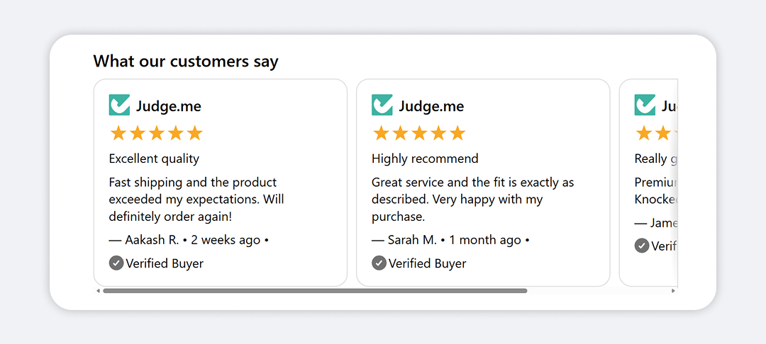 Reviews Gallery block preview